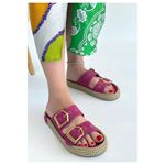 Loera Pemba Nubuk Çift Tokalı Terlik