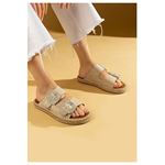 Hertas Bej Nubuk Tokalı Terlik