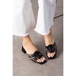 Anca Siyah Rugan Topuklu Terlik