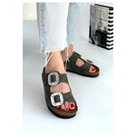 Nool Yeşil Nubuk Terlik