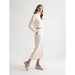 Okira Bej Gold Madalyon Aksesuarlı Kalın Tabanlı Kadın Babet