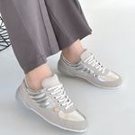 Jawen Gri Nubuk Gümüş Detaylı Spor Ayakkabı