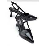Hoost Siyah Rugan Topuklu Ayakkabı