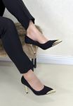 Alis Siyah Saten Stiletto Ayakkabı